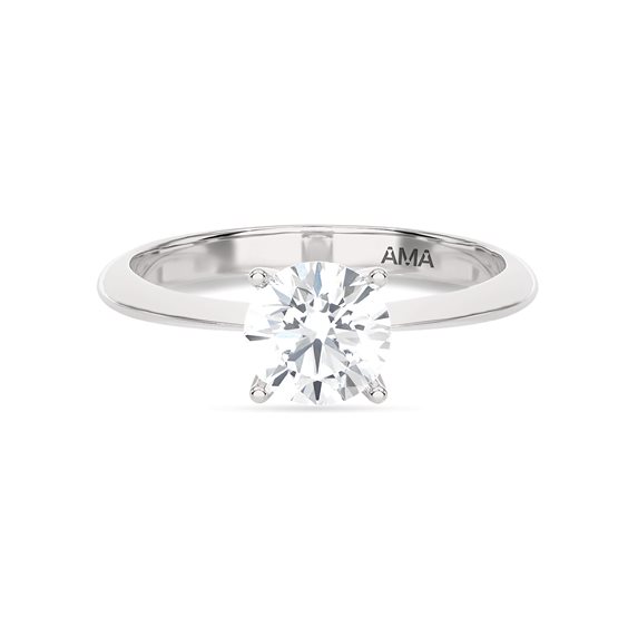 Ring Ama Woman in White Gold Diamante Lab Grown 1 Ct AMA-AN-1013-72-1-13-0.50 - AMA-AN-1013-72-1-13-0.50